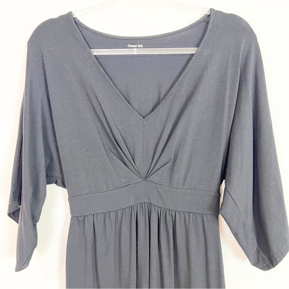 GARNET HILL BLACK KIMONO SLEEVE V-NECK DRESS WOMENS SZ XS - Picture 2 of 5